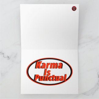 KORT: Karma är punktligt Tryck Nyhet Tack Kort