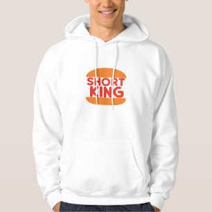 Kort Konung Rolig Minimal Design Hoodie