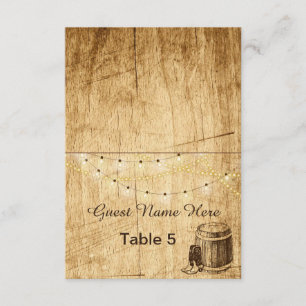 Kort - Landsbyggsbröllop med cowboystövlar