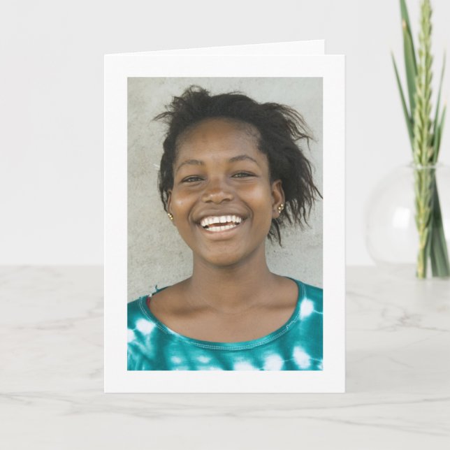 Kort "le ung flicka i grön klänning ", (Framsida)