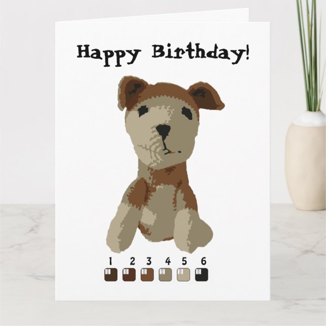 Kort - Leksak Hund-färg efter nummer (Framsida)