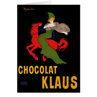 Kort: Leonardo Cappiello - Chocolat Klaus Hälsningskort