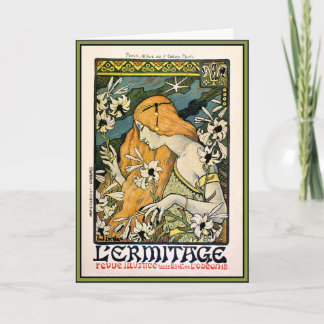 Kort: L'Ermitage - art nouveau - anpassningsbar Helgkort
