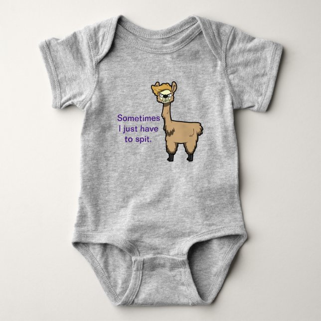 Kort Llama T Shirt (Framsida)
