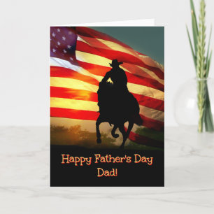 Kort Lycklig Fars dag Pappa, Cowboy Land-kort