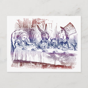 Kort: Mad Hatter Tea Party Vykort