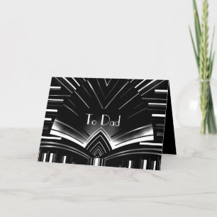 Kort Mäns Far Till Pappa Art Deco