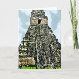 Kort: Mayan tempel på Tikal, Guatemala Helgkort