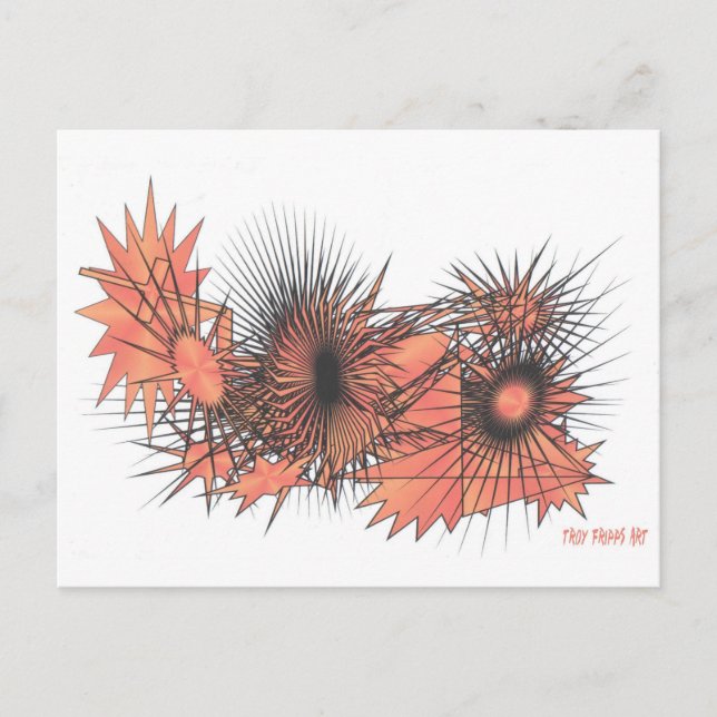 Kort med abstrakt kvinna som ber (Framsida)