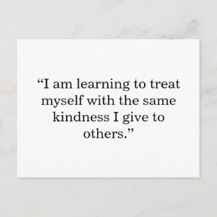 Kort med affirmation om självkärlek Minimalistis