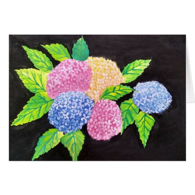 Kort med blommor av Rashmi (Framsidan Horizontal)