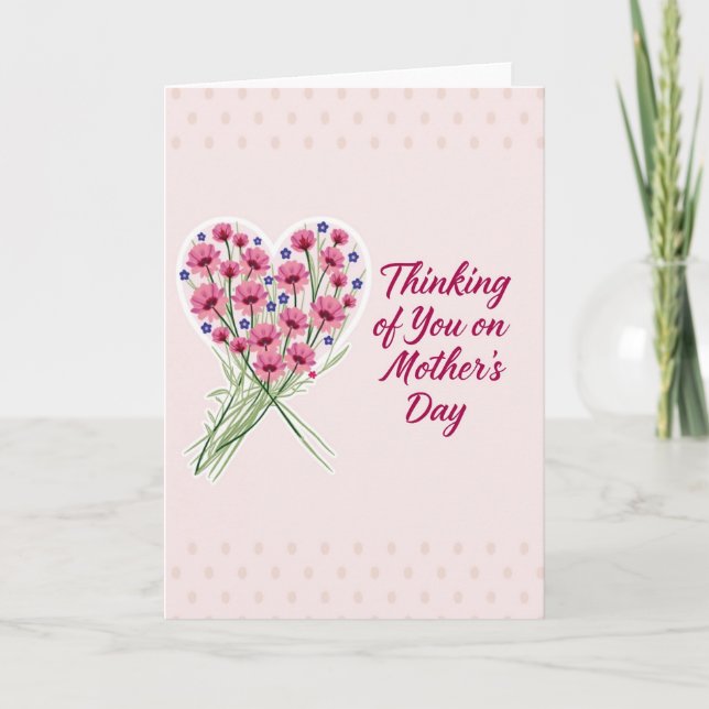 Kort med blommor till hustru som du tänker på (Framsida)