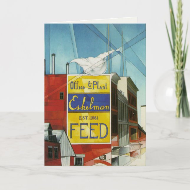 Kort med Charles Demuth-målning (Framsida)