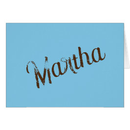 Kort med förinställt Namn (Himmel Blue & Copper)