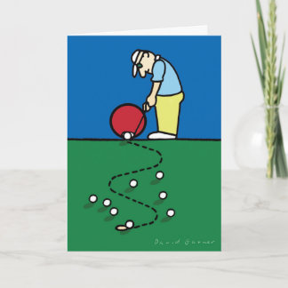 Kort med golfillustration