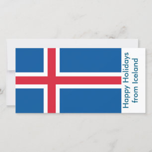 Kort med Islands flagga, God Jul