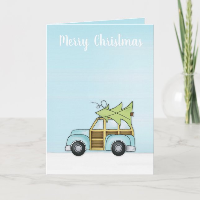 Kort med Julgran Helgdag Card (Framsida)