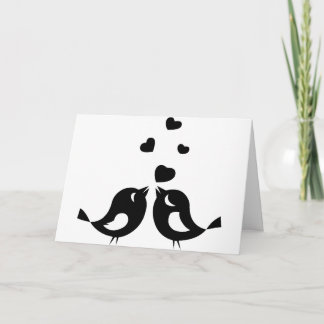 Kort med kärleksfåglar
