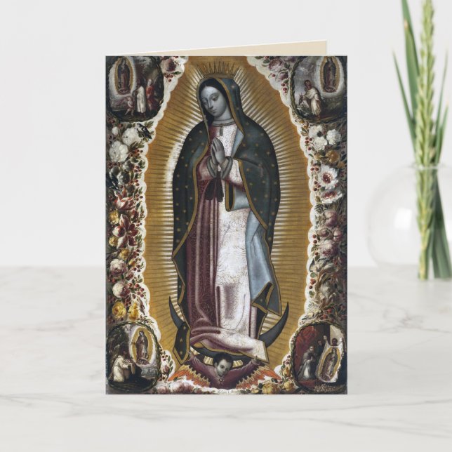 Kort med kondoleanser från Vår Fru av Guadalupe (Framsida)