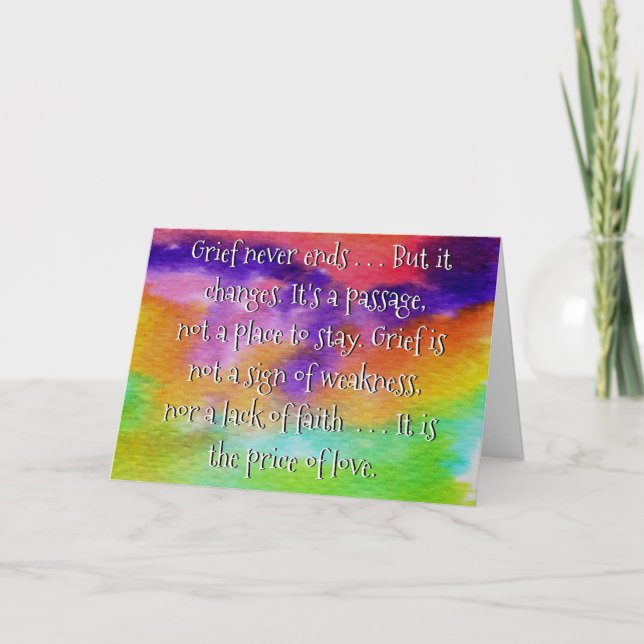 Kort med kondoleanser vid förlust av en nära och k (Framsida)