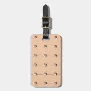 Kort med målad vattenfärgstårta bagagebricka