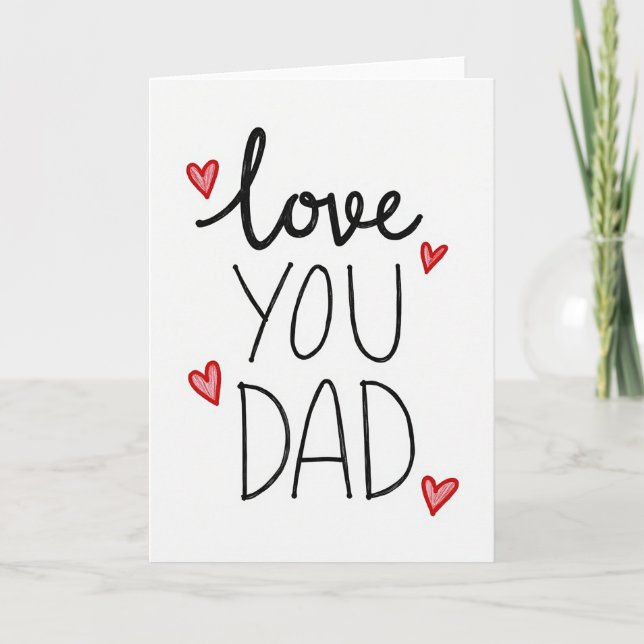 Kort med meddelande om kärlek till pappa (Framsida)