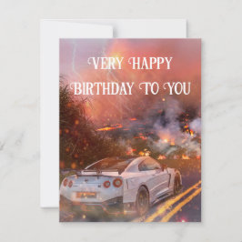 Kort med Nissan GTR-platta kort