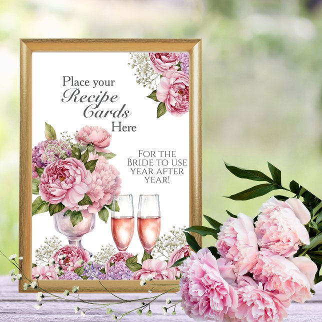 Kort med recept på kronblad & Prosecco Här-tecken (Petals & Prosecco Recipe Cards Here)
