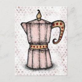 Kort med stovetop espressotillverkare