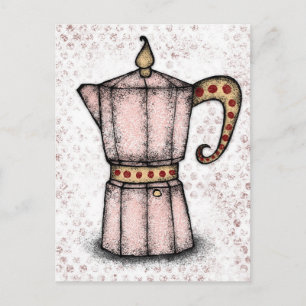Kort med stovetop espressotillverkare