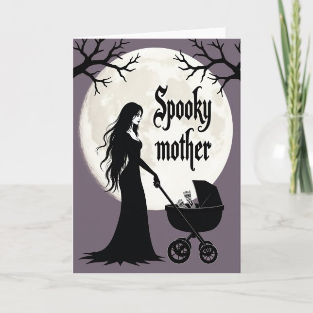 Kort med tema kuslig mamma (Framsida)