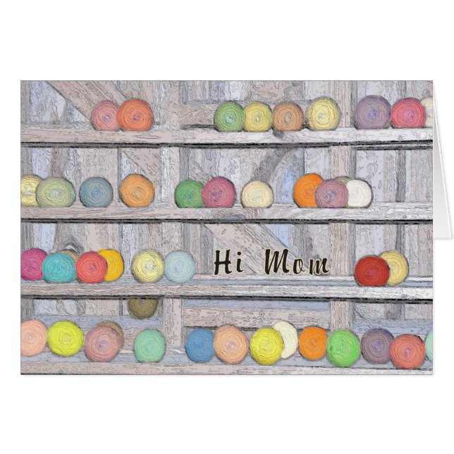 Kort, meddelande, Nyfödd bebis Girl to Mamma Hälsningskort (Framsidan Horizontal)