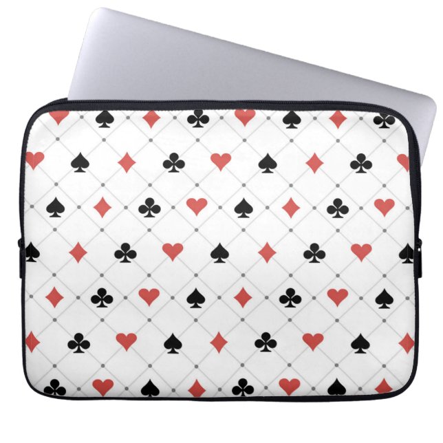 Kort Mönster Laptop Fodral (Framsidan)