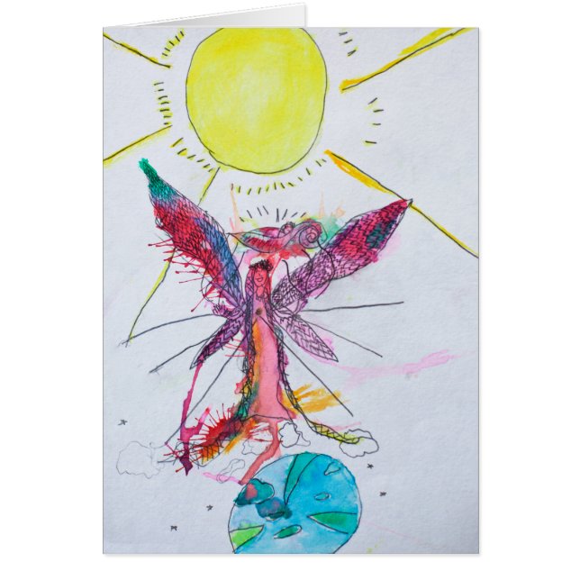 Kort - morgud som skapar anden av en baby (Framsidan)