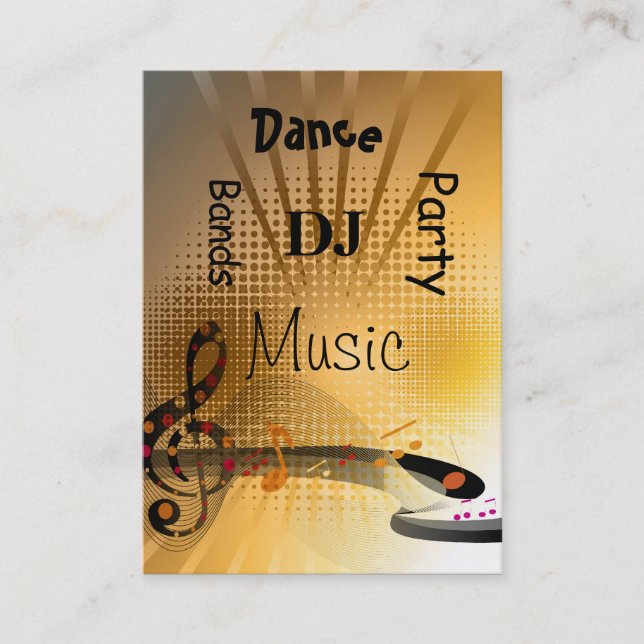 Kort Musik DJ Dansfestband (Framsida)