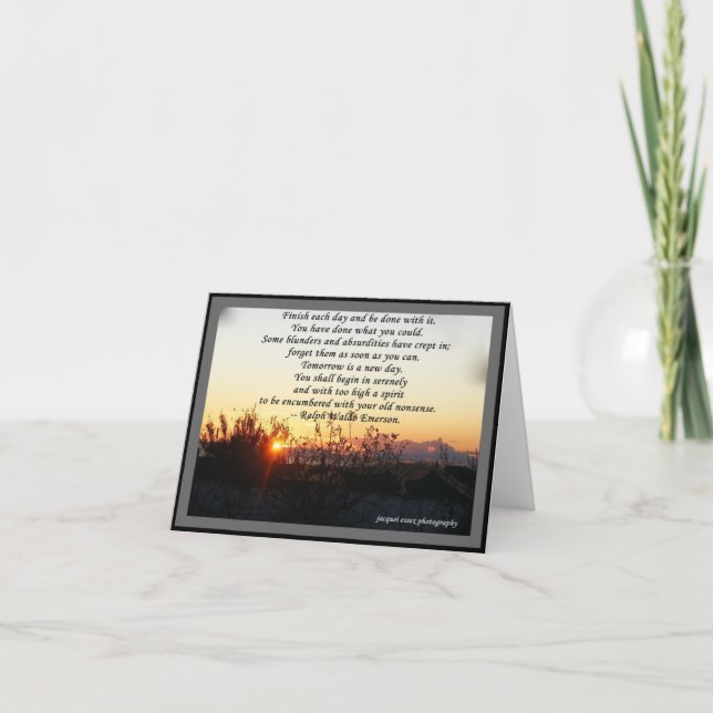 KORT & NOTELETS - citationstecken för R W Emerson (Framsida)