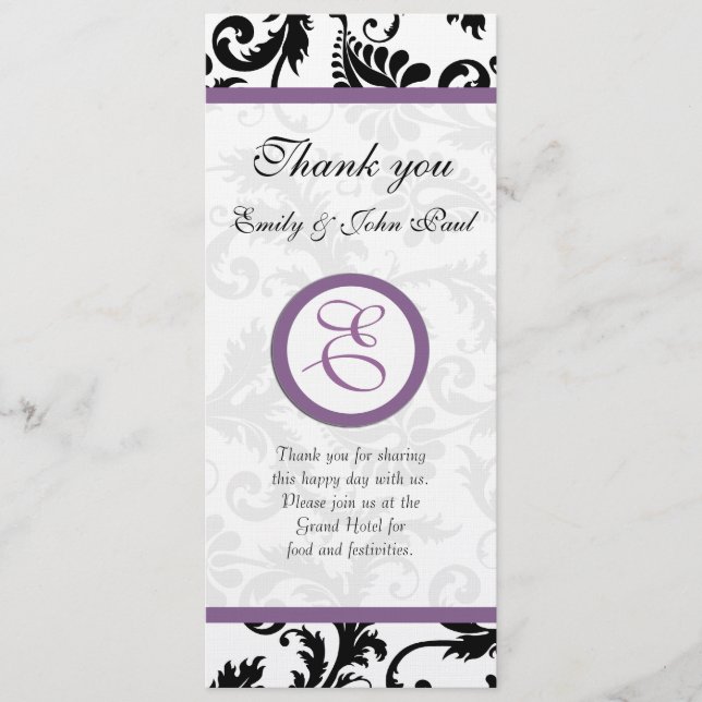 Kort nr 2 av Bröllopsprogrammet (Framsida)