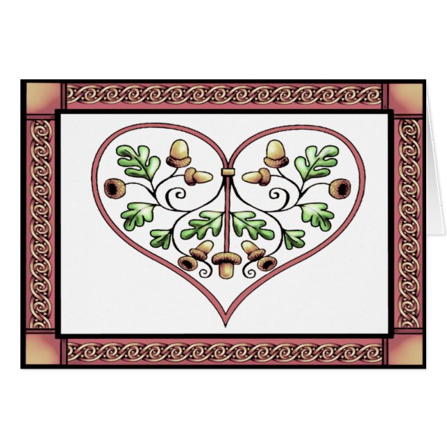 kort - oakleafhjärtakort vid talkingfox (Framsidan Horizontal)