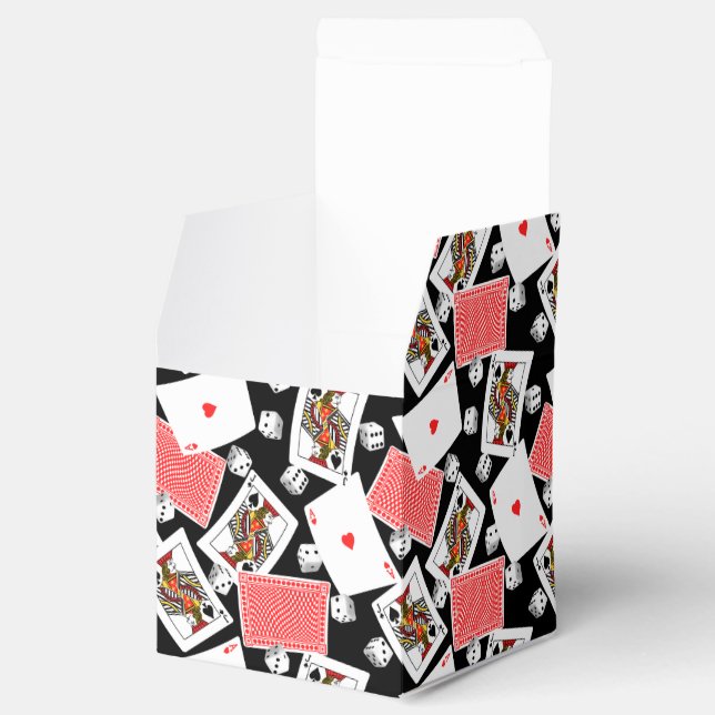 Kort och dun presentaskar (Öppnad)