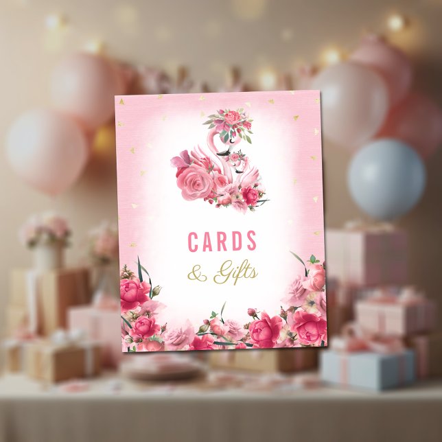 Kort och gåvor Babyskor Rosa Flamingo Ballerina Poster (Skapare uppladdad)
