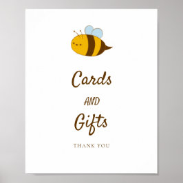 Kort och gåvor Bee Baby Shower Cute Kawaii Sweet Poster