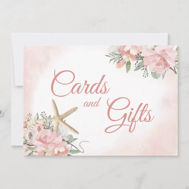 Kort och gåvor Blommig strand (Framsida)