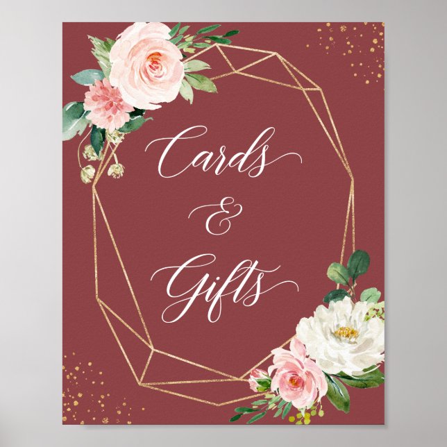 Kort och gåvor -  Blommigten Kanel Ro Poster (Framsidan)