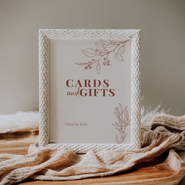 Kort och gåvor Boho Bröllop-tecken Poster (Skapare uppladdad)