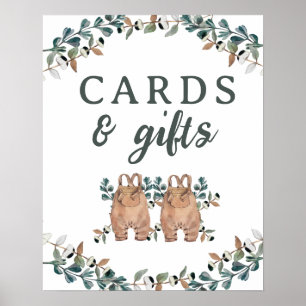 Kort och gåvor Boho Kön Neutrala Twillingar Poster