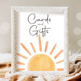 Kort och gåvor Boho Little Sunshine Party Poster