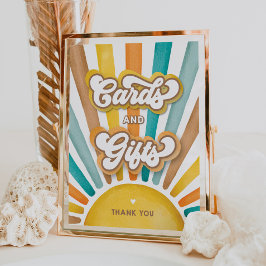Kort och gåvor Boho Sunshine Boy Shower-skylt Poster