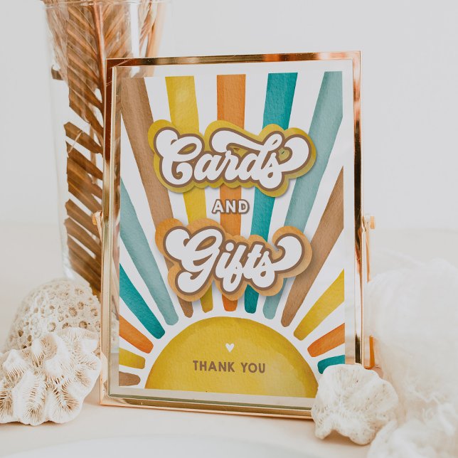 Kort och gåvor Boho Sunshine Boy Shower-skylt Poster (Skapare uppladdad)