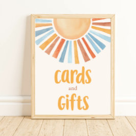 Kort och gåvor boho sunshine muted tones poster