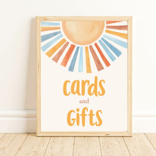 Kort och gåvor boho sunshine muted tones poster